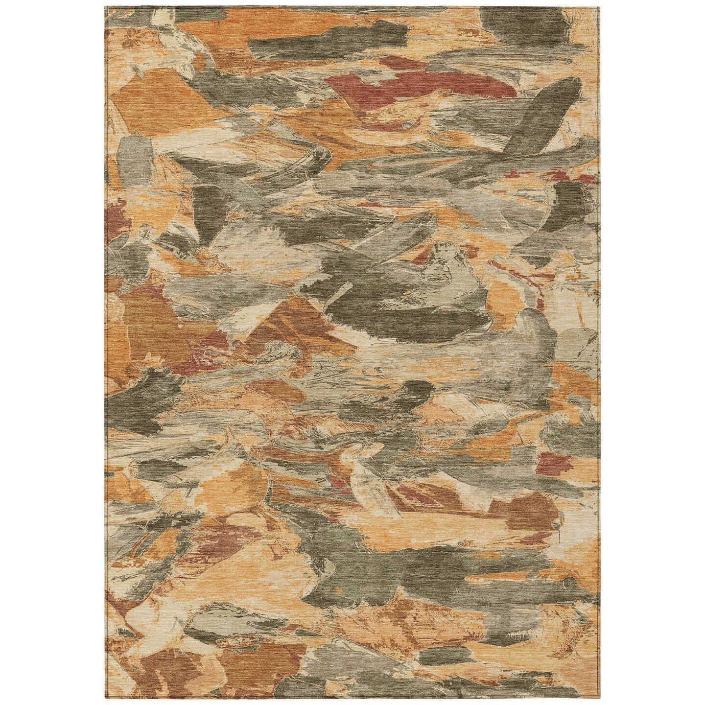 Edge Collections - 3&#x27; x 5&#x27; - Brown - Durable Abstract Area Rug for Indoor and Outdoor Use - 1 Piece