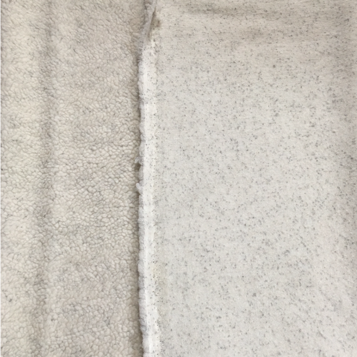 Solid Cream Berber Sherpa Fleece Fabric | By the Yard