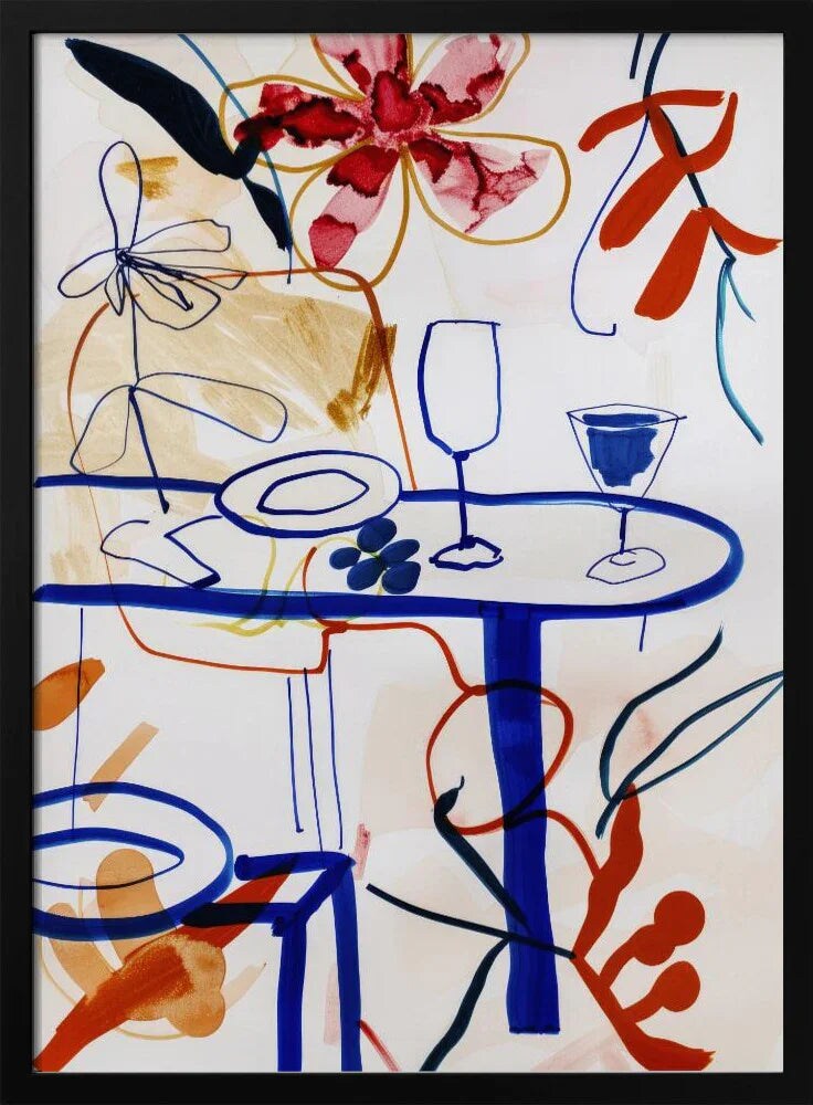 Framed Kitchen Still Life Art - Treechild 24x36 Home or Office Decor