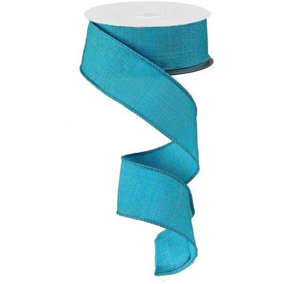1.5&#x22; Royal Burlap Ribbon: Turquoise  (10 Yards)