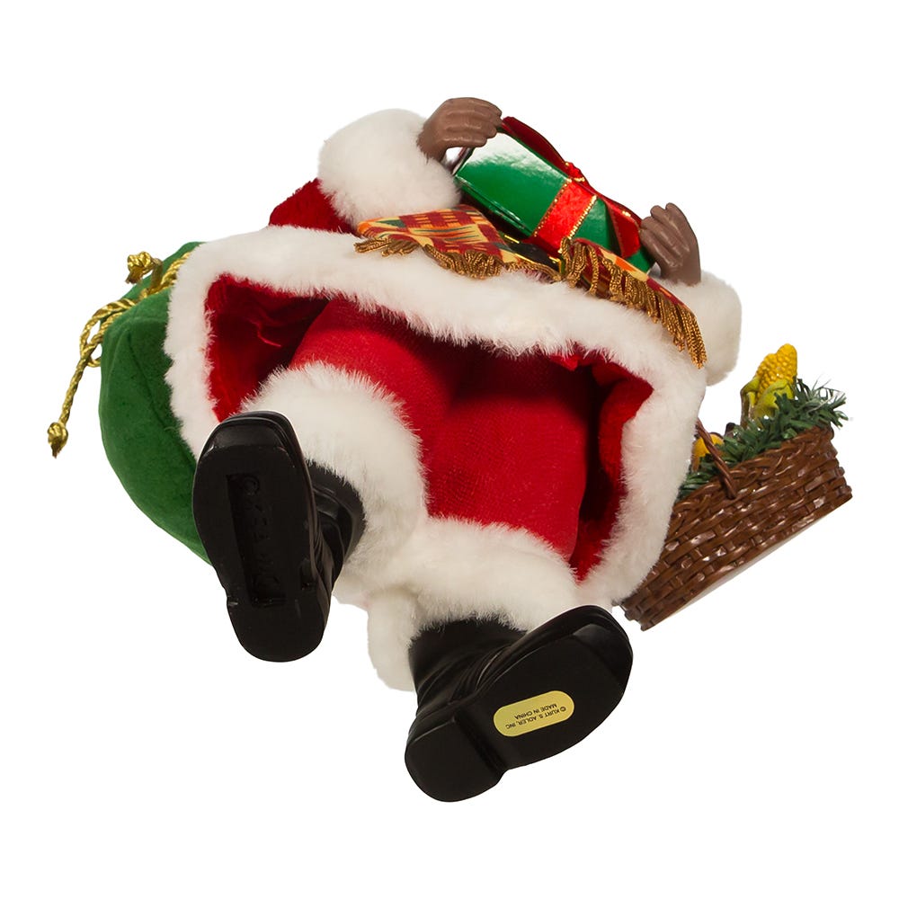 Kurt Adler 12-Inch Fabrich&#xE9; Kwanzaa Santa