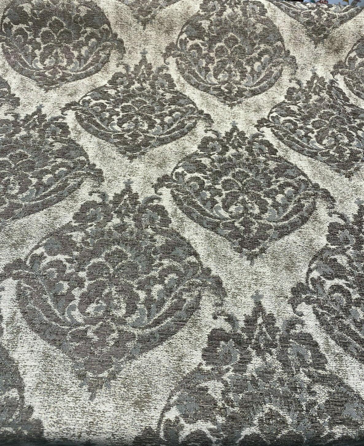 1 Yard Burano Mushroom Taupe Chenille Upholstery Fabric 62% Polyester 35% Poly Chenille 3% Cotton 58 Inch Width