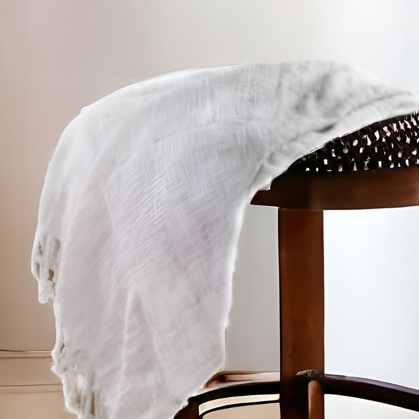 Edge Collections - 50" x 60" - Gray - Cozy Ombre Throw Blanket with Fringe - 1 Piece