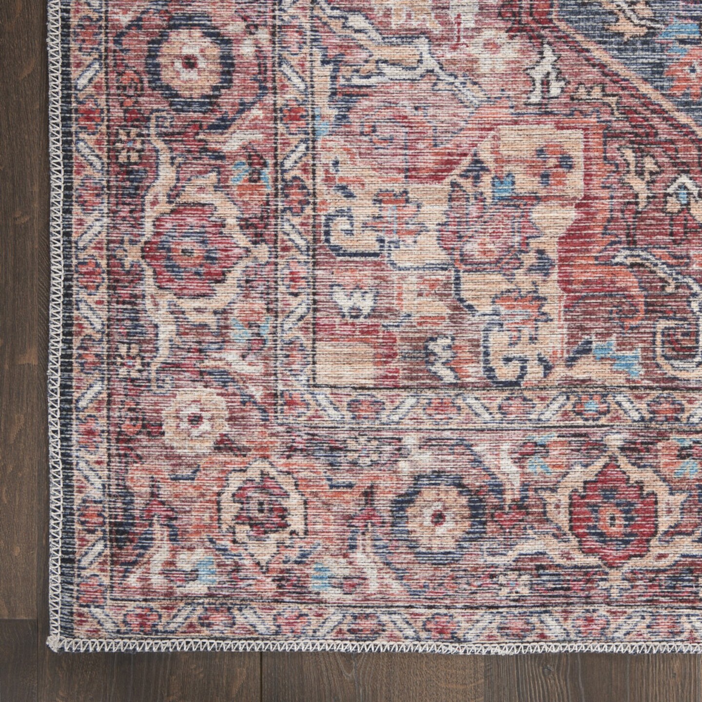 Edge Collections - 10' - Multicolor - Floral Distressed Runner Rug for Home Warmth - 1 Piece