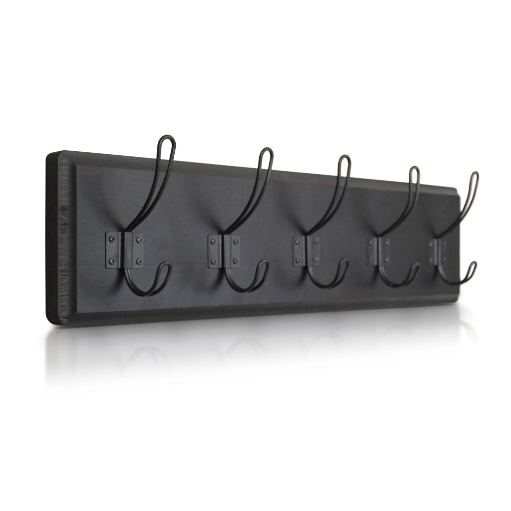 HBCY Creations Rustic Coat Rack with Hooks -Wall Mount Coat Rack - Solid Pine Wood Entryway Hanger - Farmhouse Coat Rack for Kitchen, Bedroom