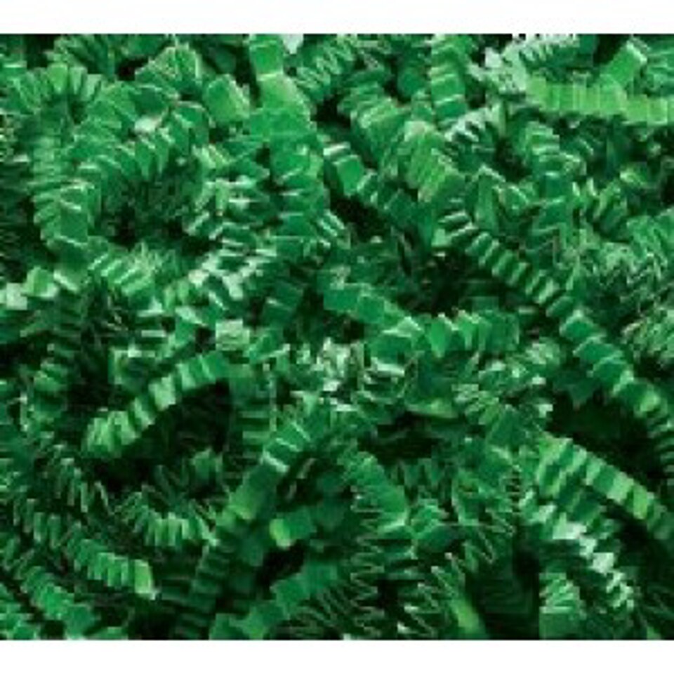 Green Crinkle Paper Grass 1.6oz – 3mm Shredded Filler, 12/120 Pack for Gift Baskets, Crafts & Parties