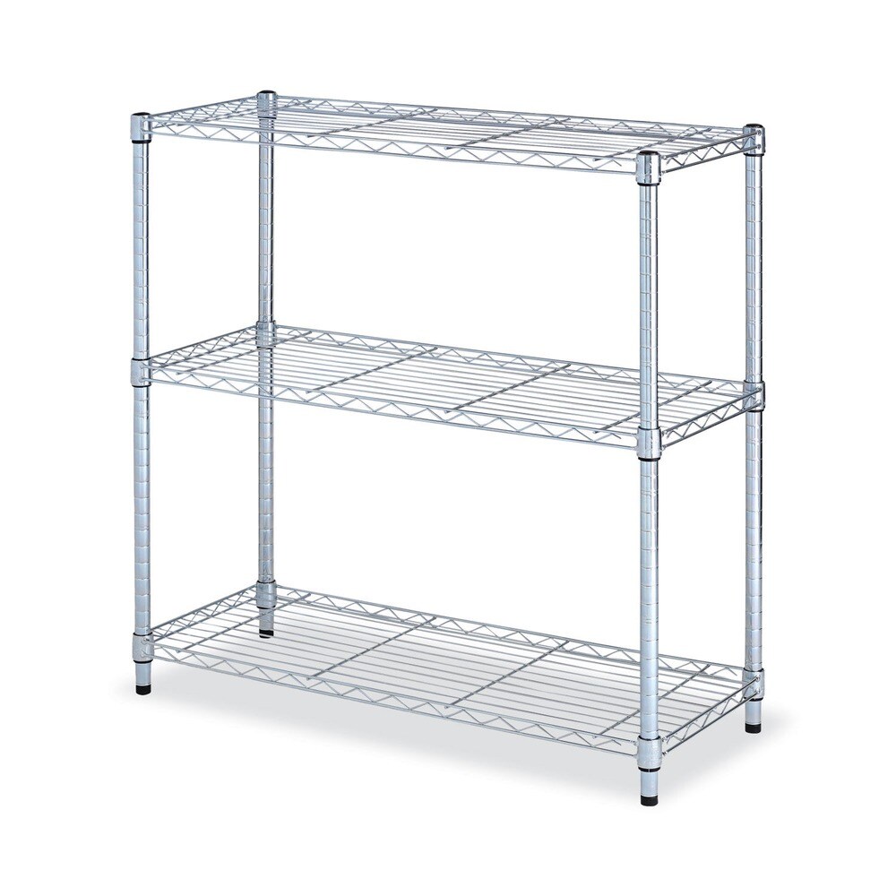 Alera 36 in. x 14 in. x 36 in. 3-Shelf Residential Wire Shelving - Silver