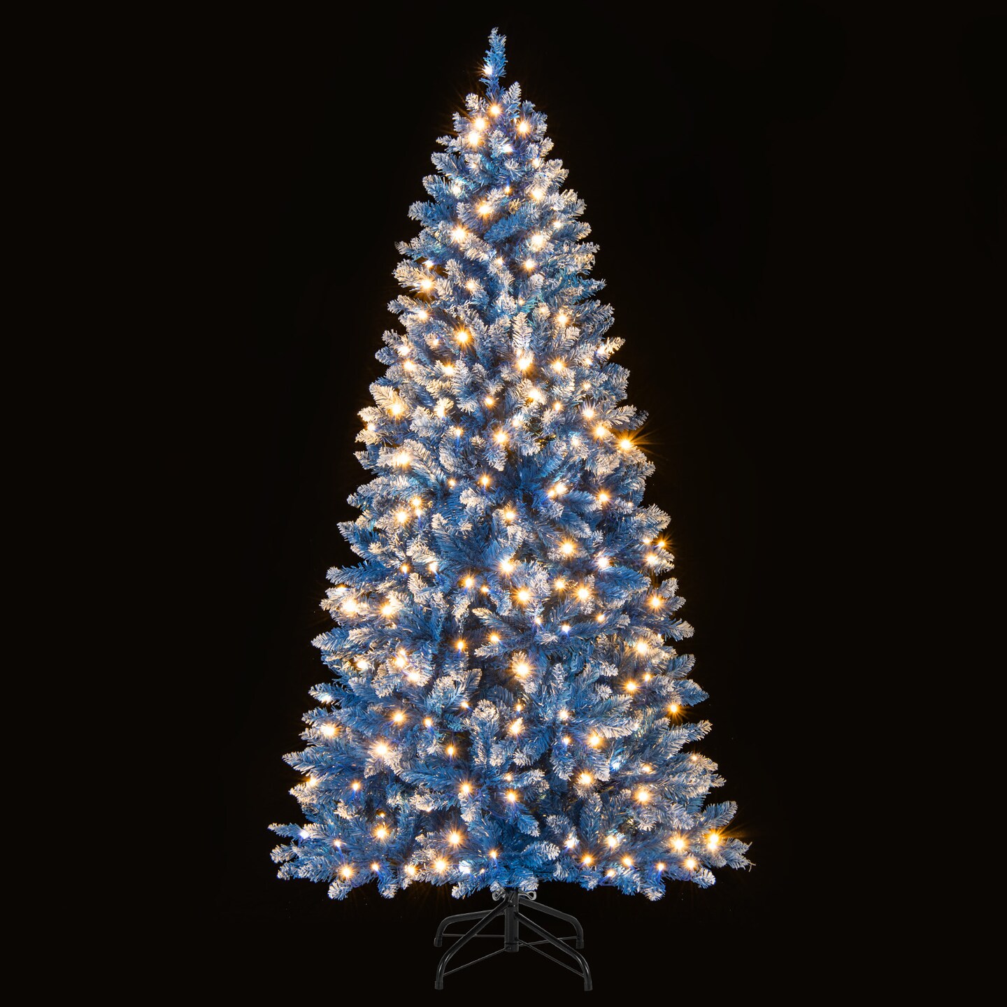 Blue PVC and Metal LED Christmas Tree with 270 Lights - Pre-Lit