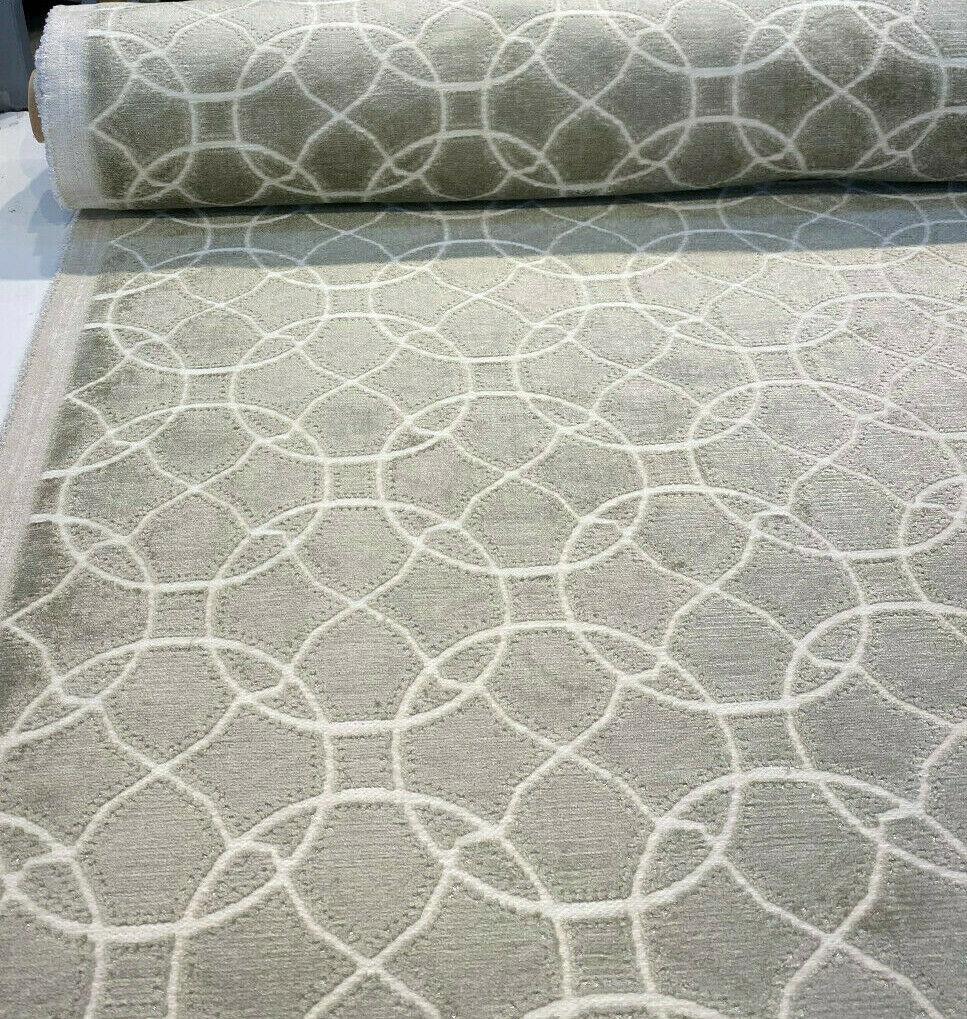 1 Yard Sage Green Chenille Upholstery Fabric Lavish Woven Pattern Durable Studio 54 Inch width