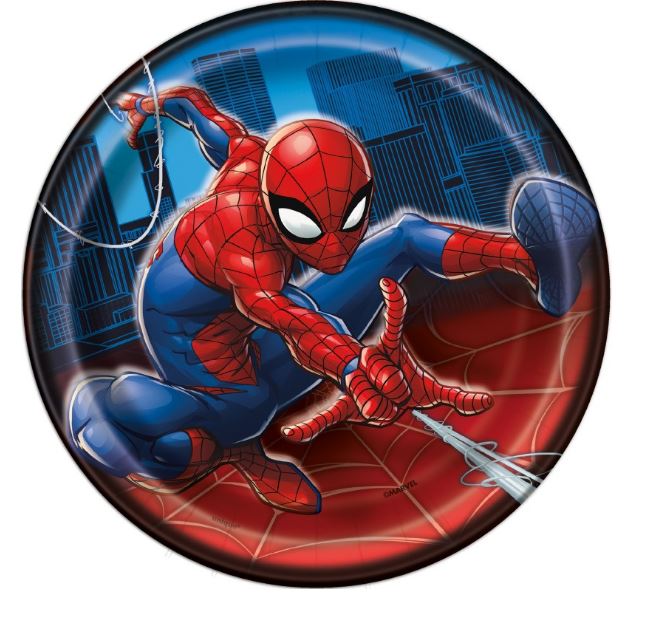 Michaels, Spiderman 7″ Plates – 8 Plates/Pack – Category: General Birthday & Theme Parties