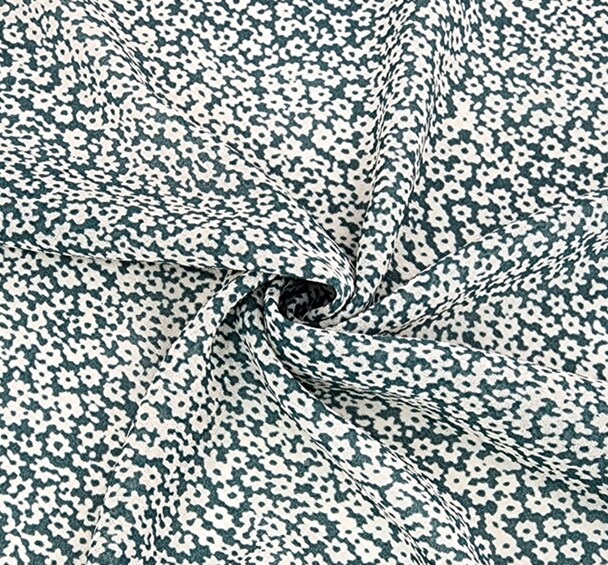 1 Yard Teal Crepe Chiffon Fabric 57/58" Wide Sheer Polyester Apparel Fabric