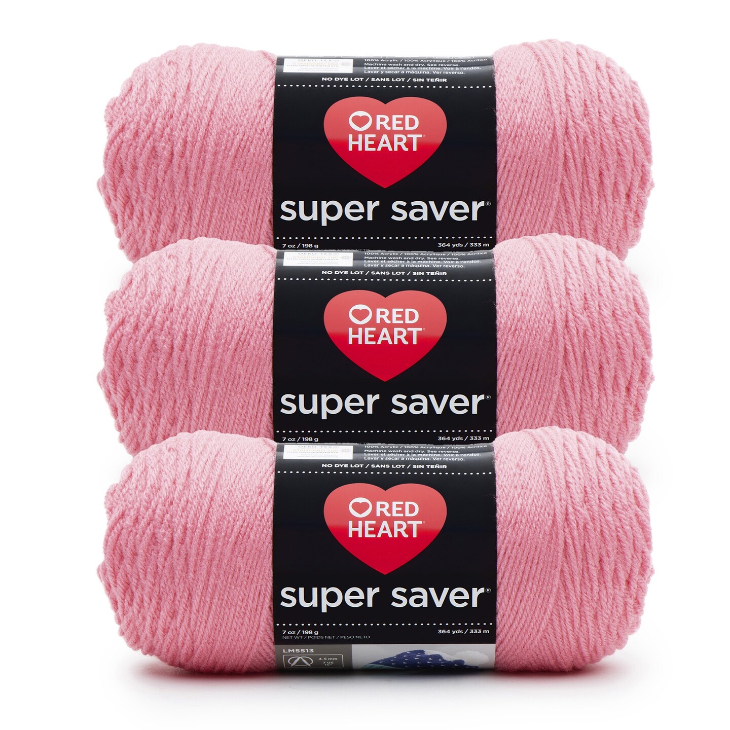 Red Heart Super Saver Yarn 24 Pack-Perfect Pink