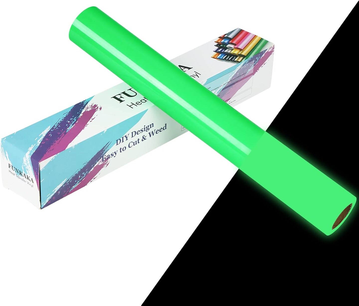 Glow in The Dark Heat Transfer Vinyl Roll, 12&#x22; x 10ft