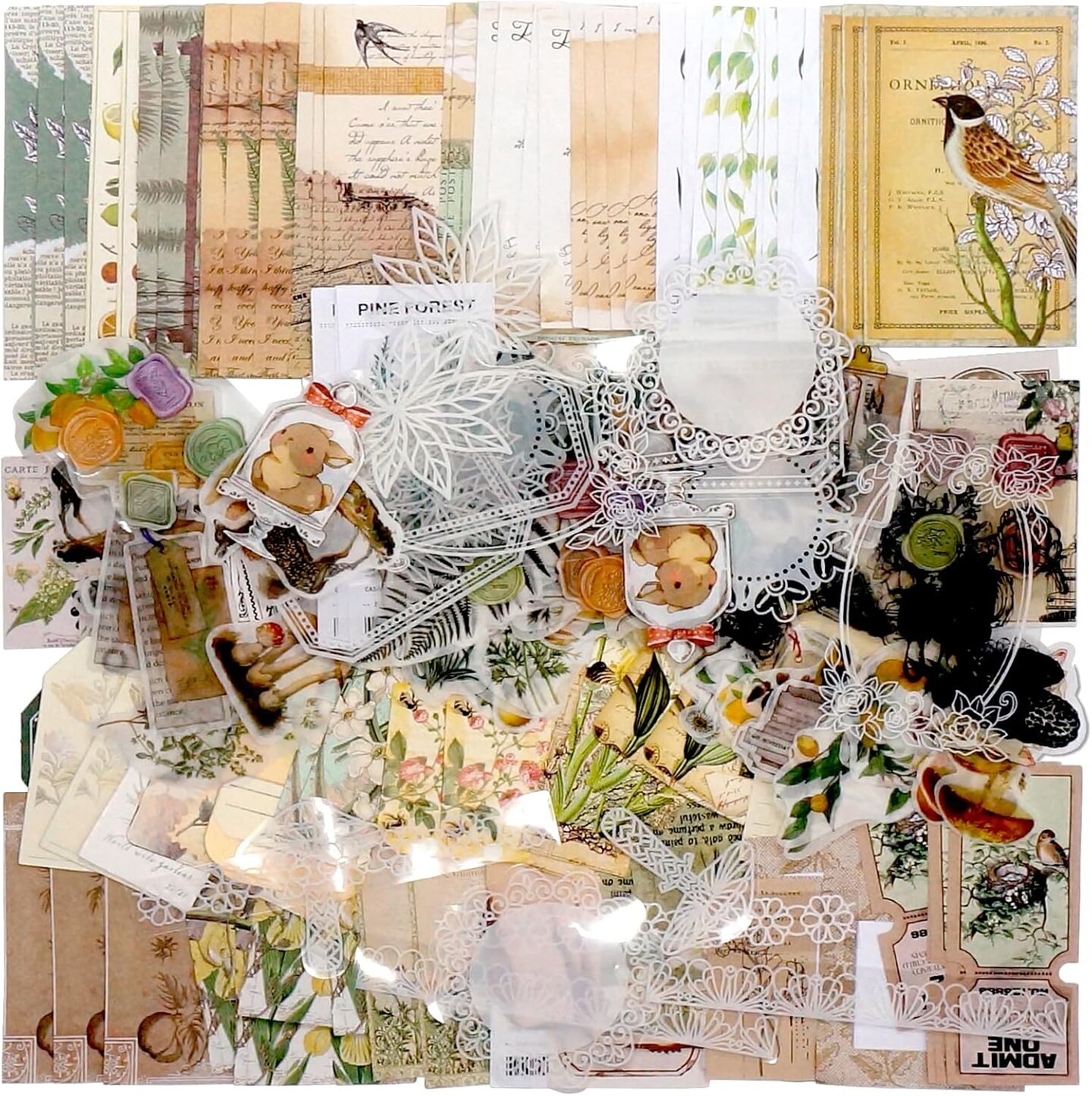 260 PCS Vintage Scrapbooking Kit (Natural)