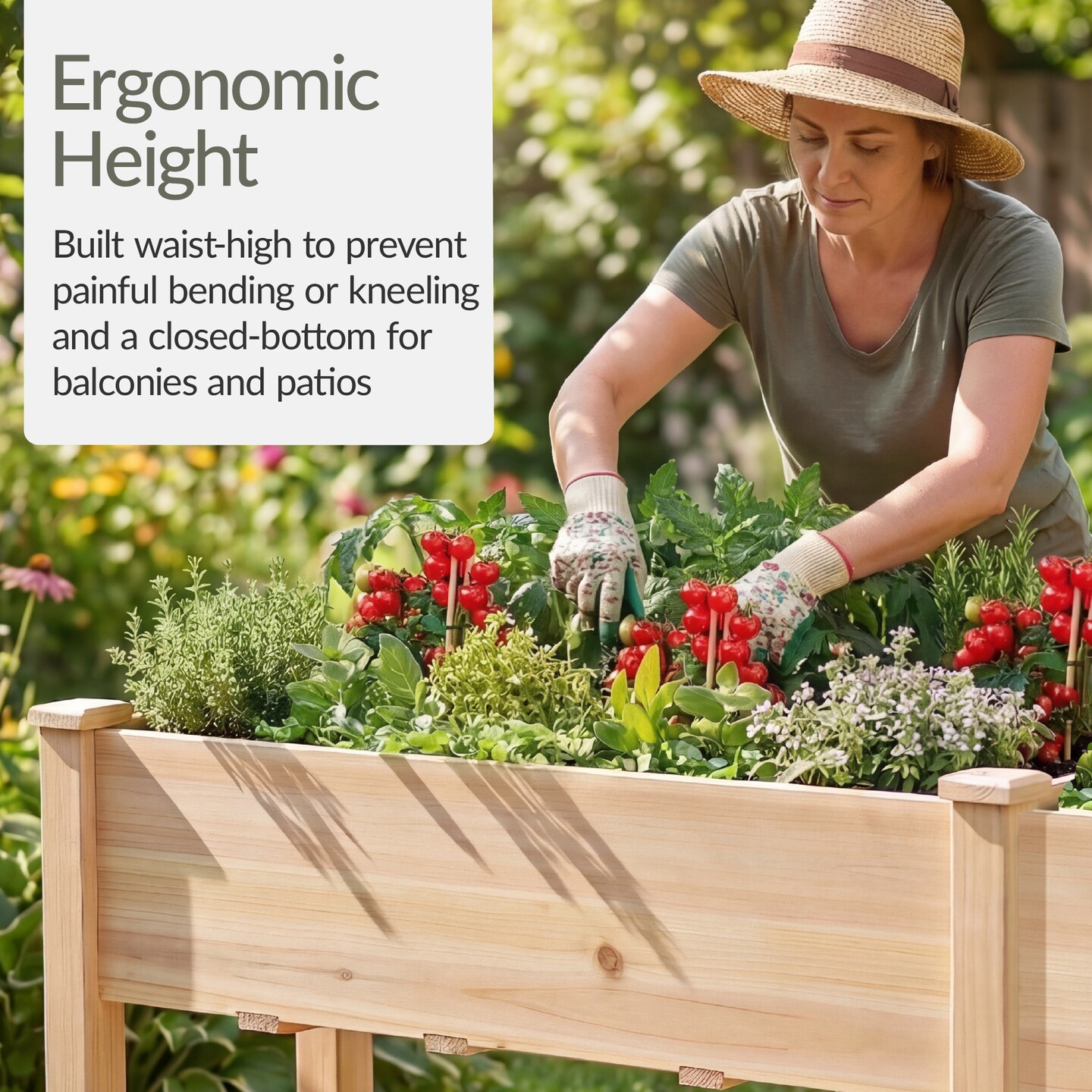 Best Choice Products 72x24x30in Raised Garden Bed, Elevated Wood Planter Box for Patio w/ Divider Panel