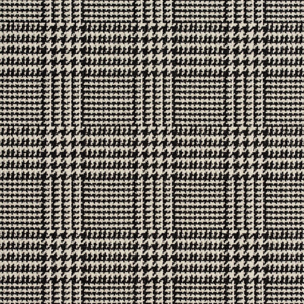 Noir - Black Check & Houndstooth,Plaid Upholstery Fabric 54 Inches"