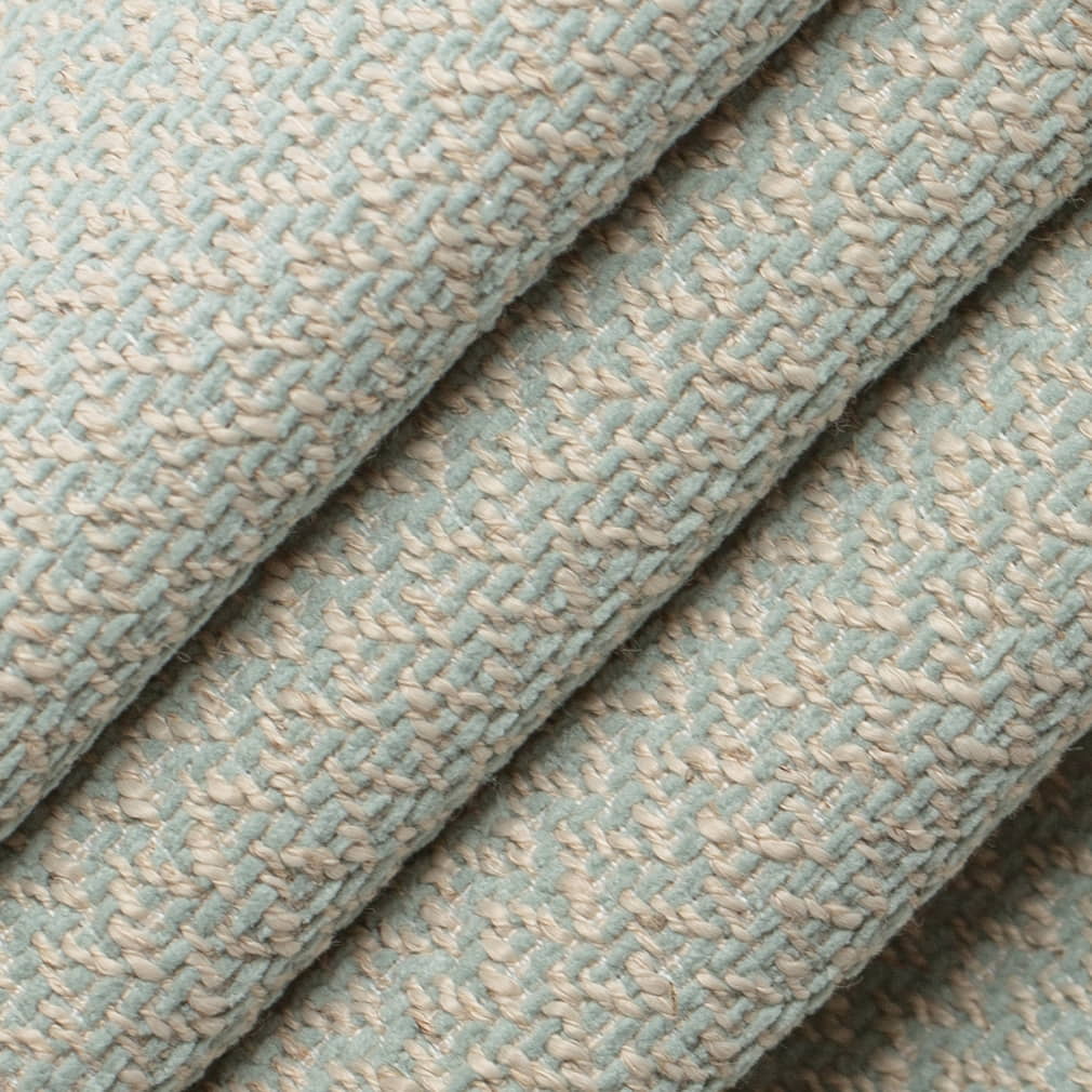Capri - Aqua & Teal Herringbone & Chevron,Plain & Solid,Small Scale Upholstery Fabric 54 Inches"