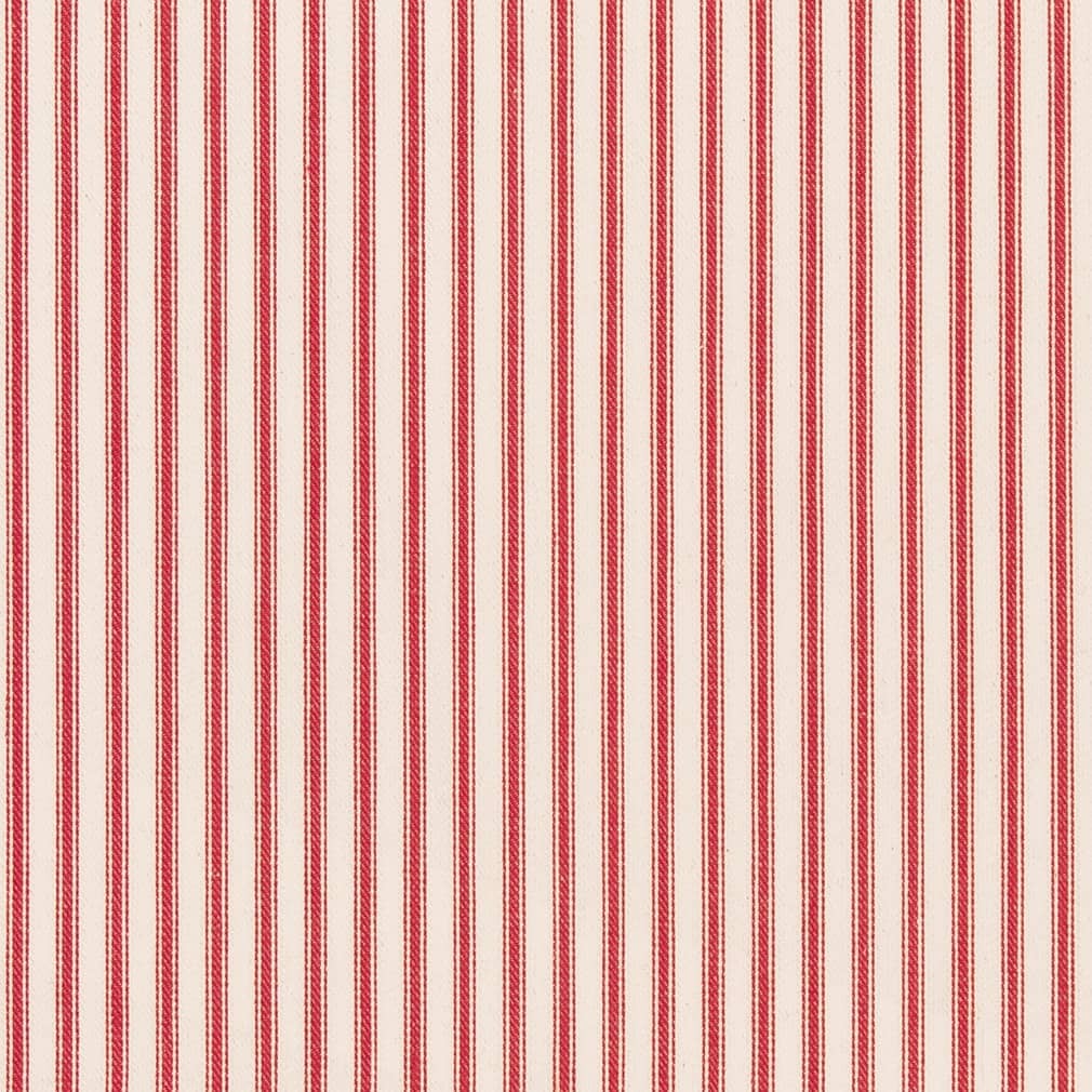 Apple - Red & Burgundy Small Scale,Stripe Upholstery Fabric 54 Inches"