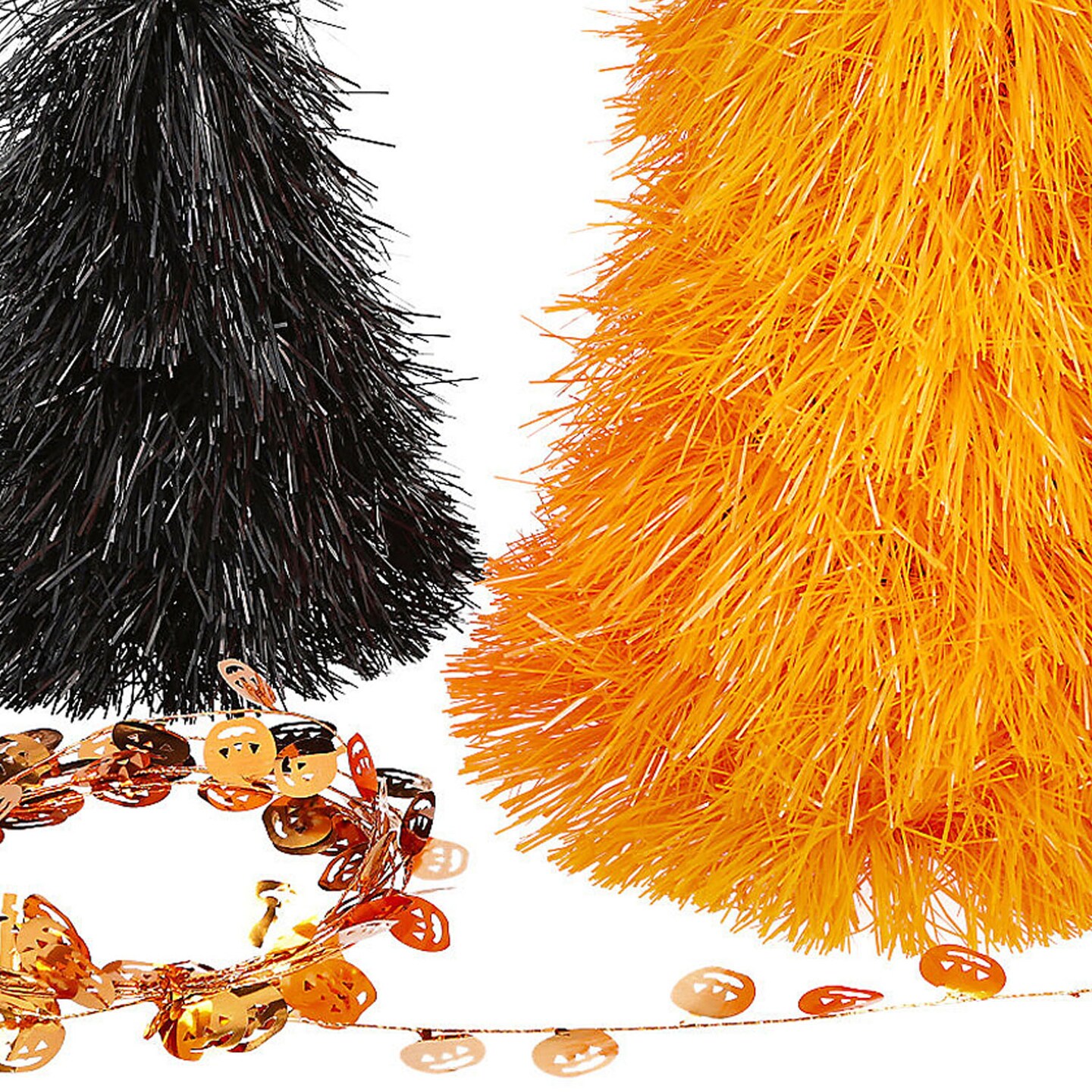 Halloween Orange Black Trees and JackOLantern Garland Decorative Set