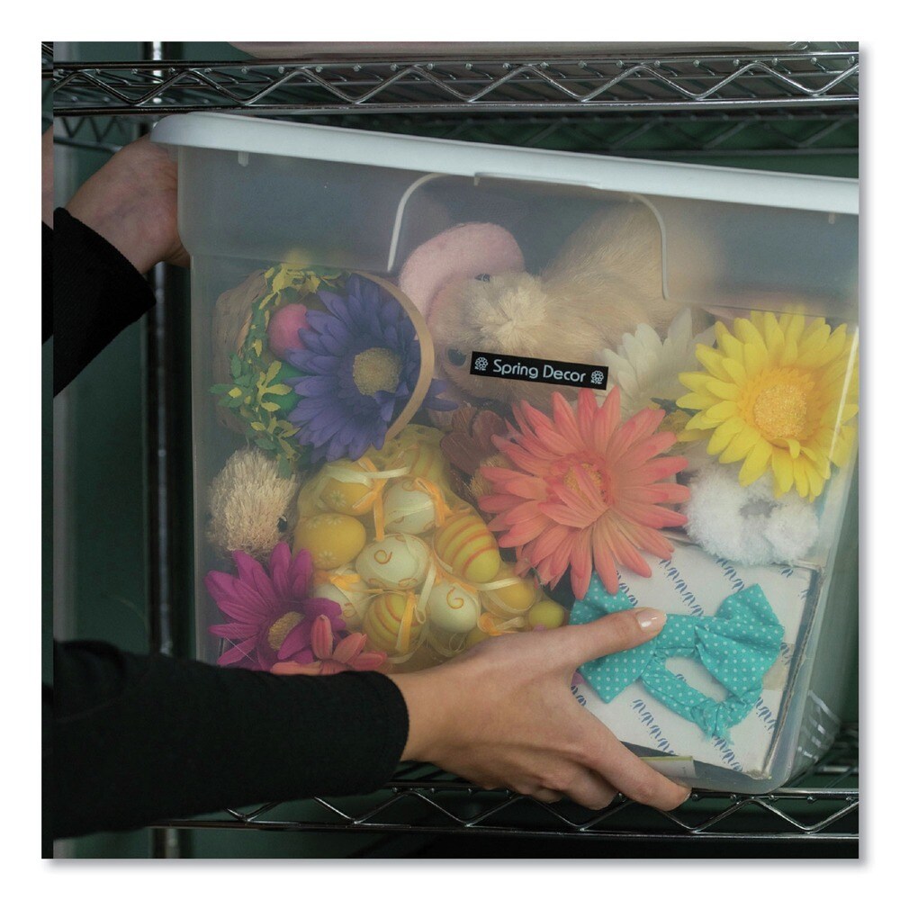 Brother P-Touch 0.47 in. x 26.2 ft. TZe Standard Adhesive Laminated Labeling Tape - White on Black