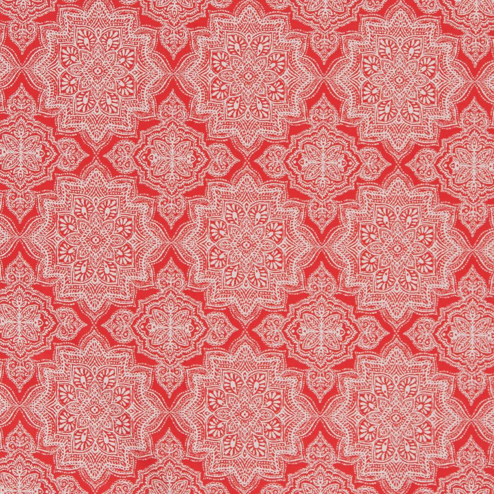 Fiesta Mandala - Red & Burgundy Abstract & Geometric,Global Upholstery Fabric 54 Inches"