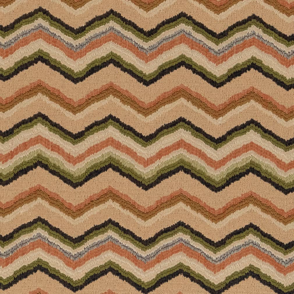 Desert - Brown,orange Rust Abstract Geometric,herringbone Chevron Upholstery Fabric 54 Inches"