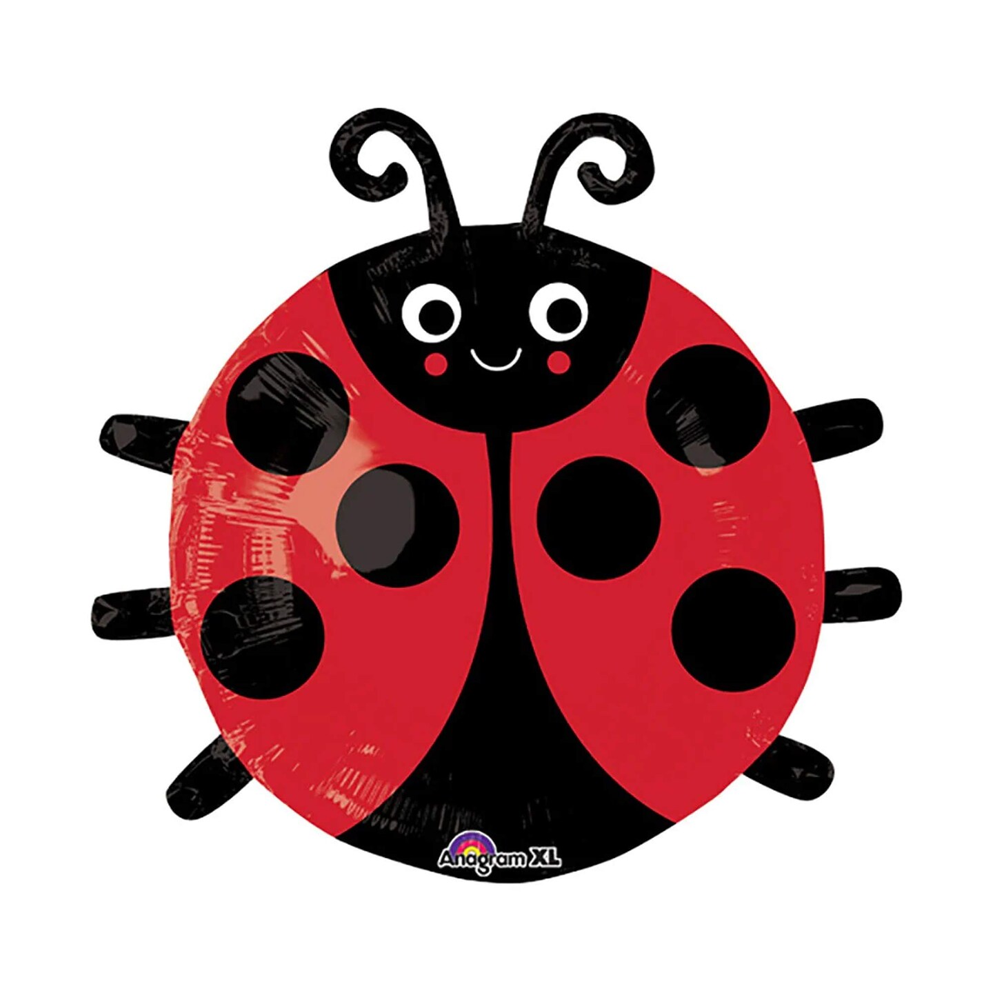 Anagram® Happy Lady Bug Foil Mylar Balloon 19" Bugs and Butterflies