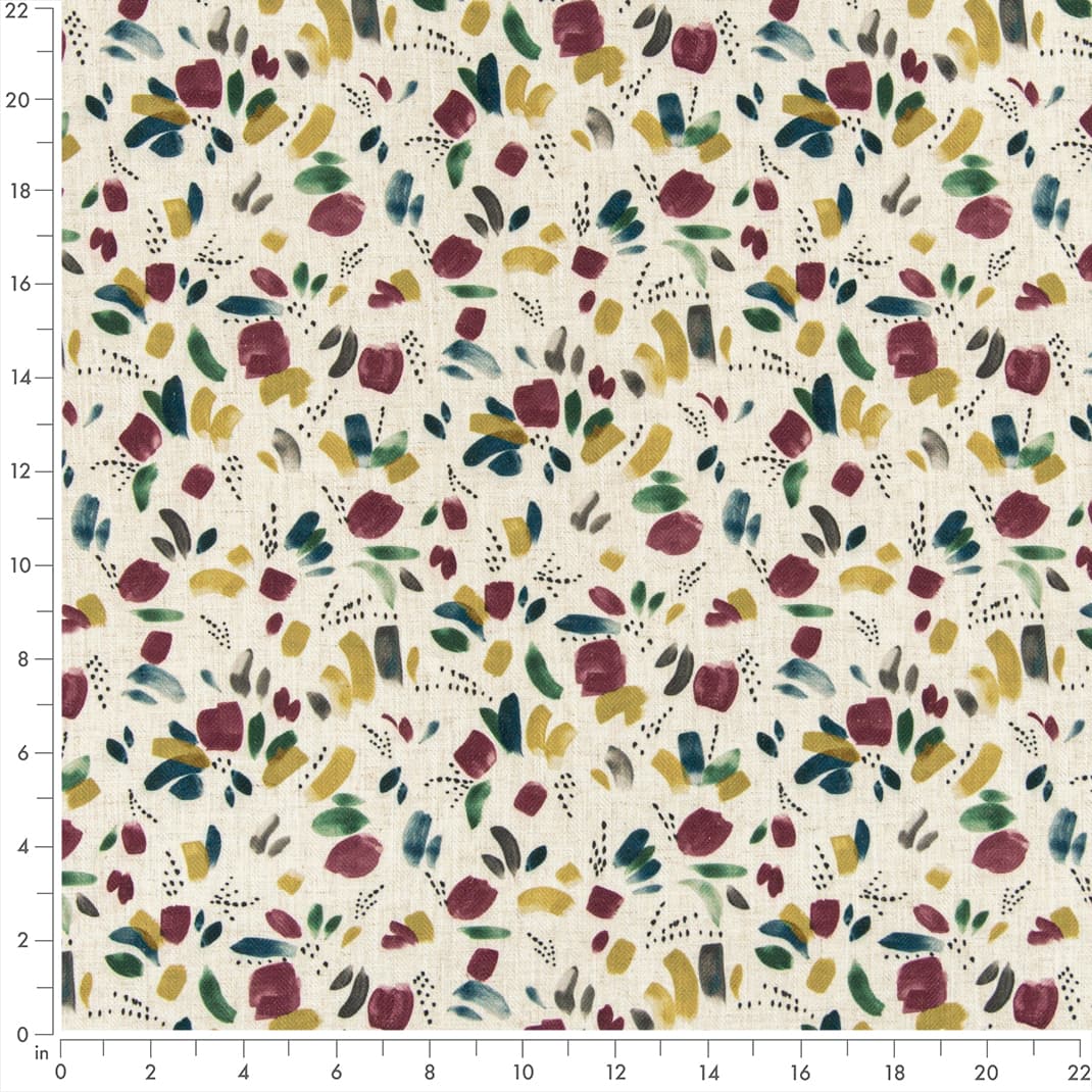Berry - Blue,Green,Purple Abstract & Geometric Upholstery Fabric 54 Inches"