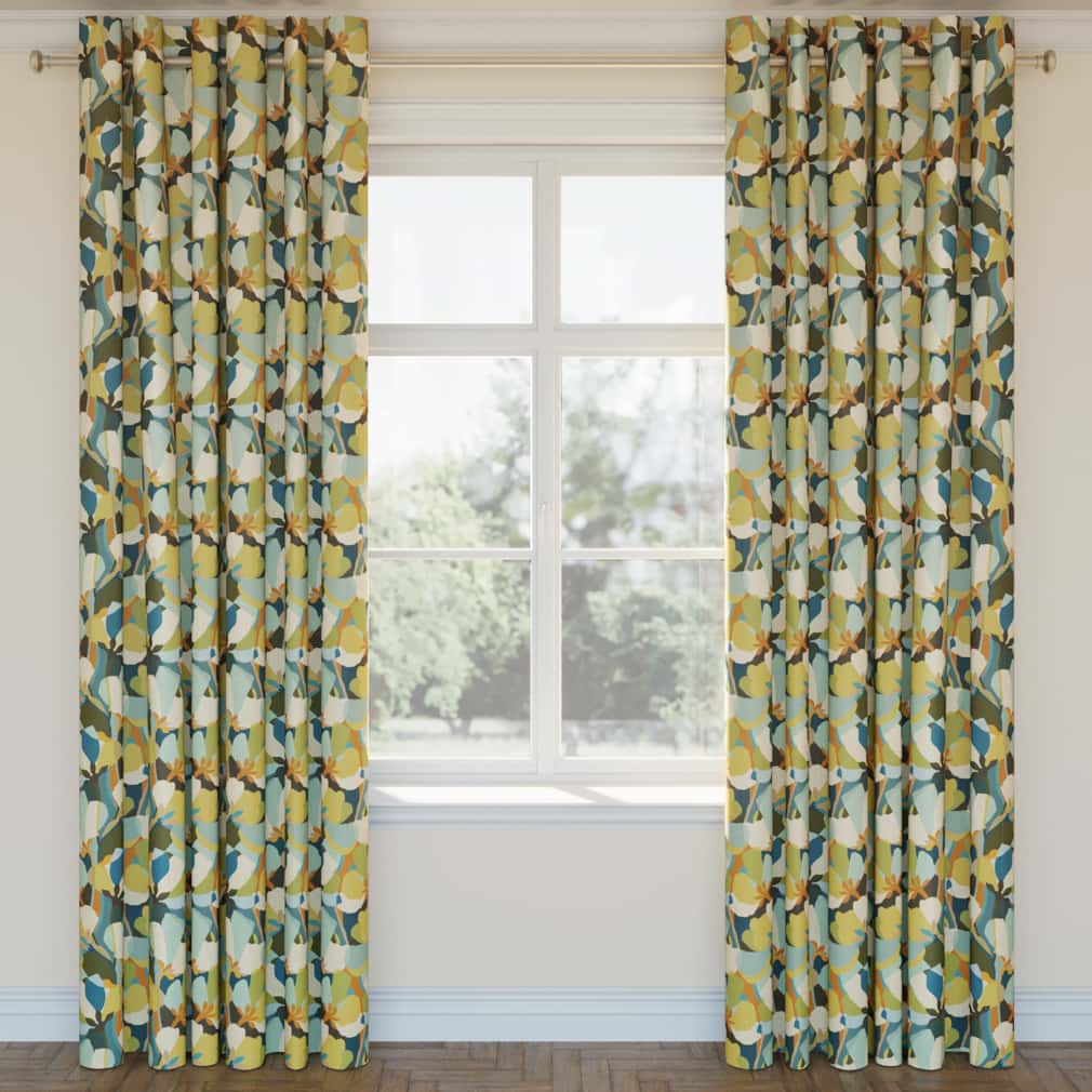 Upholstery Fabric - Green Abstract &#x26; Geometric,Floral Upholstery Fabric 54 Inches&#x22;