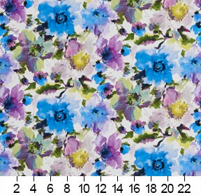 Upholstery Fabric - Blue,Purple Floral Upholstery Fabric 54 Inches"