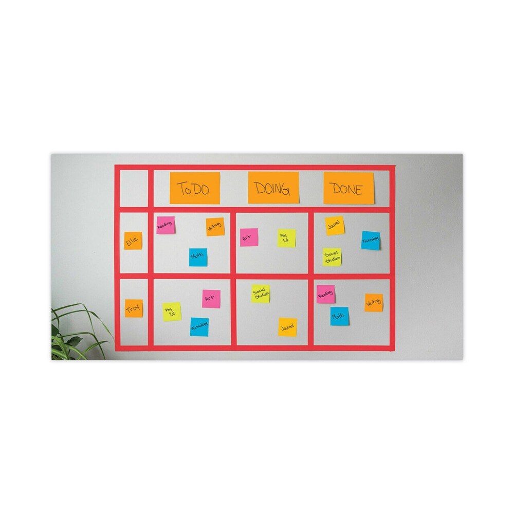 Post-it Notes Super Sticky 8 in. x 6 in. Meeting Notes - Energy Boost Collection Colors (4/Pack)