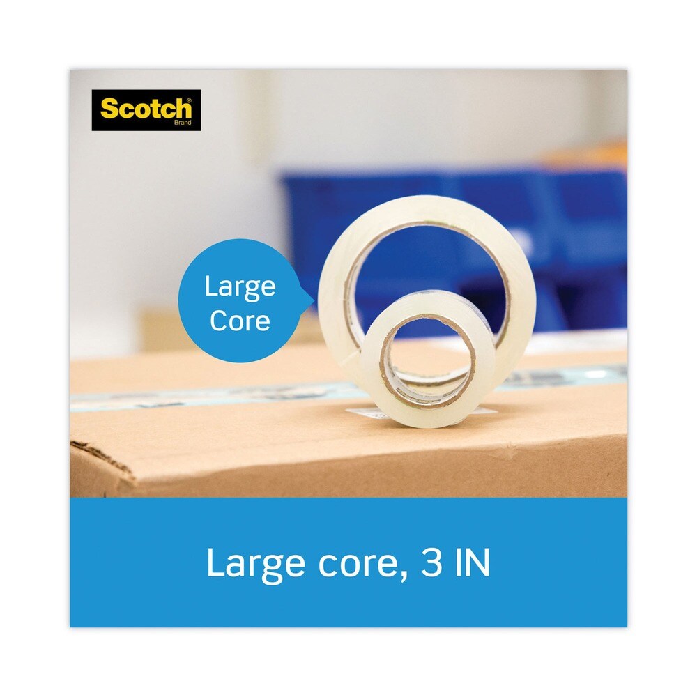 Scotch 3850 1.88 in. x 54.6 yards 3 in. Core Heavy-Duty Packaging Tape - Clear (1-Roll)