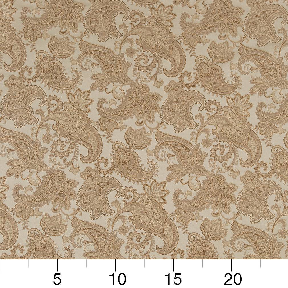 Parchment Paisley - Beige & Taupe Floral,Paisley Upholstery Fabric 54 Inches"