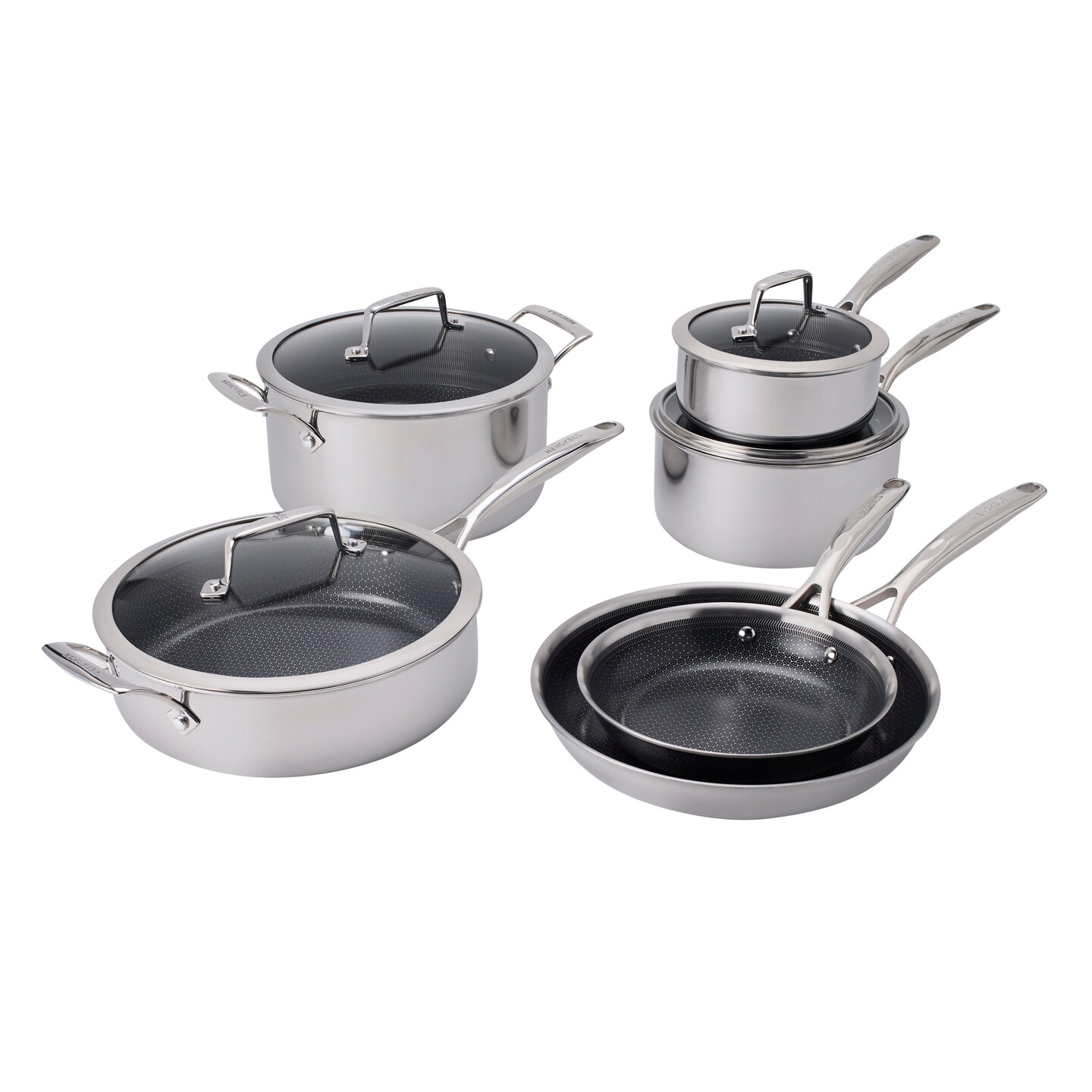 Henckels Paradigm Ceramic 10-pc Stainless Steel Dual Performance Cookware Set