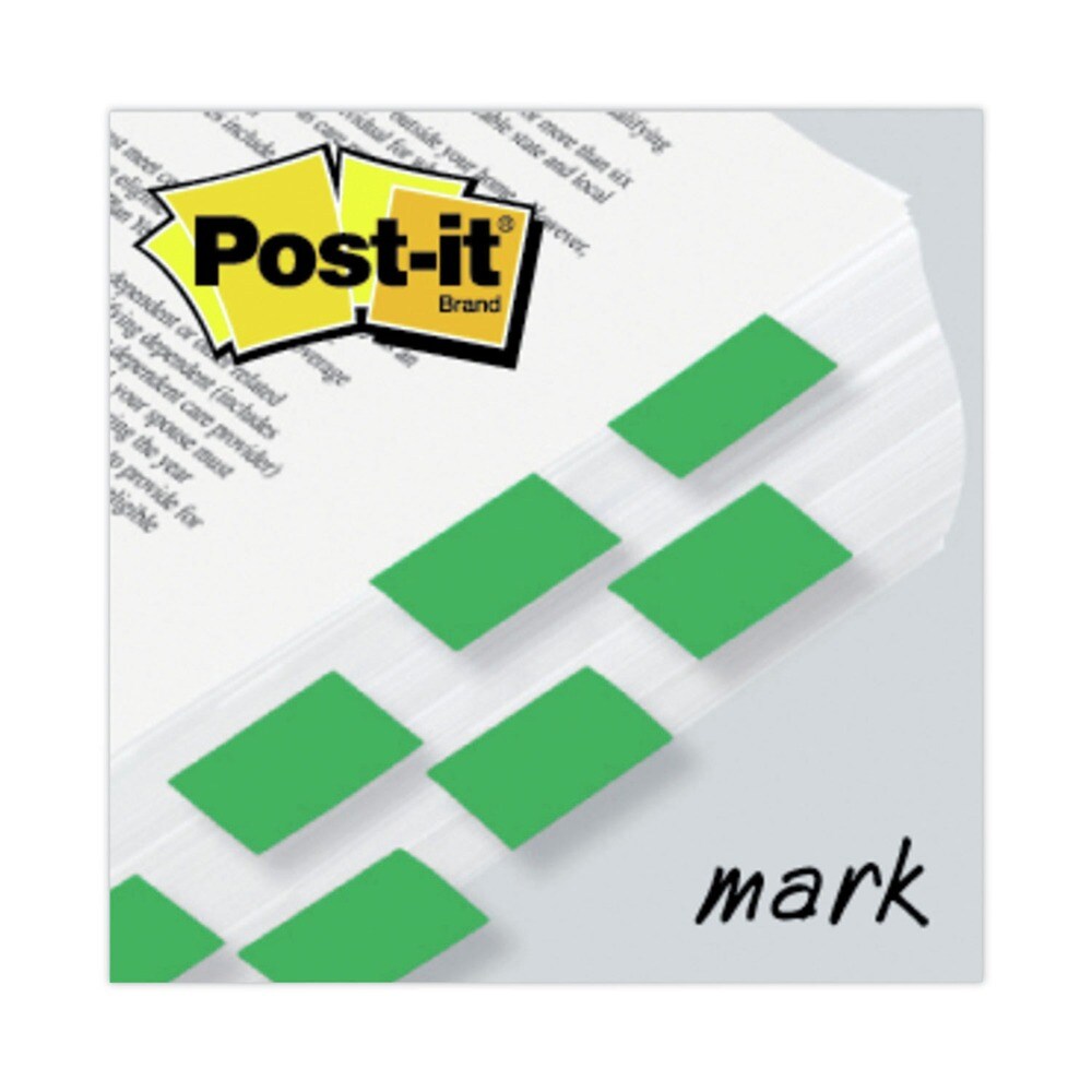 Post-it Flags Marking Page Flags in Dispensers - Green (600/Box)