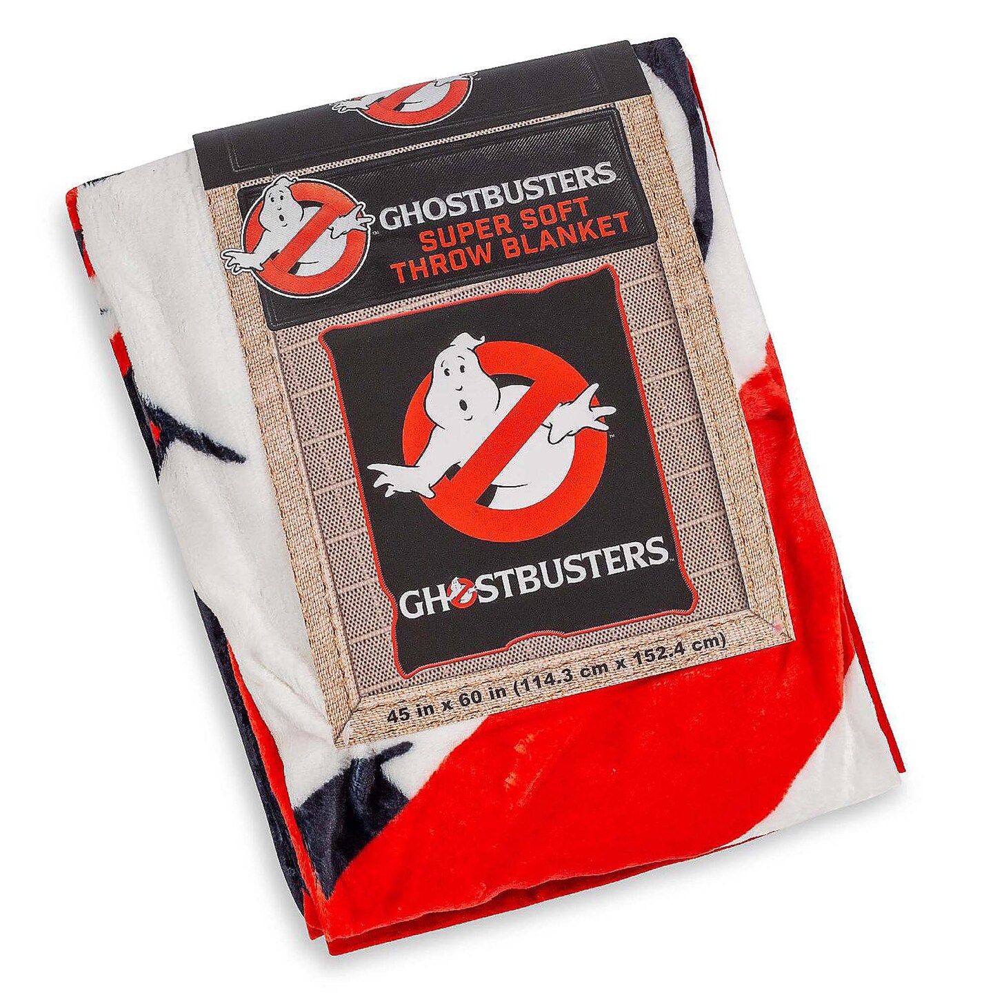 Ghostbusters Logo Raschel Sherpa Throw Blanket Cozy Warm 45 x 60 Inches
