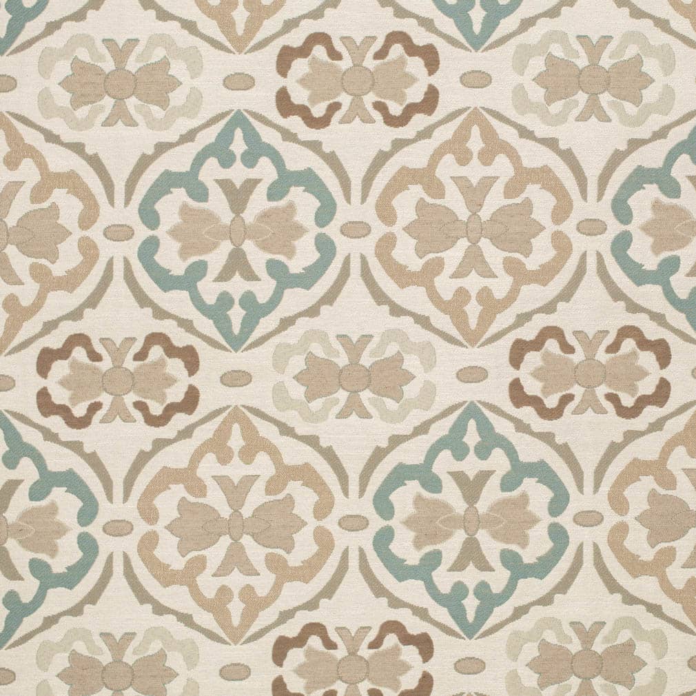 Chambray - Blue Abstract Geometric Upholstery Fabric 54 Inches"