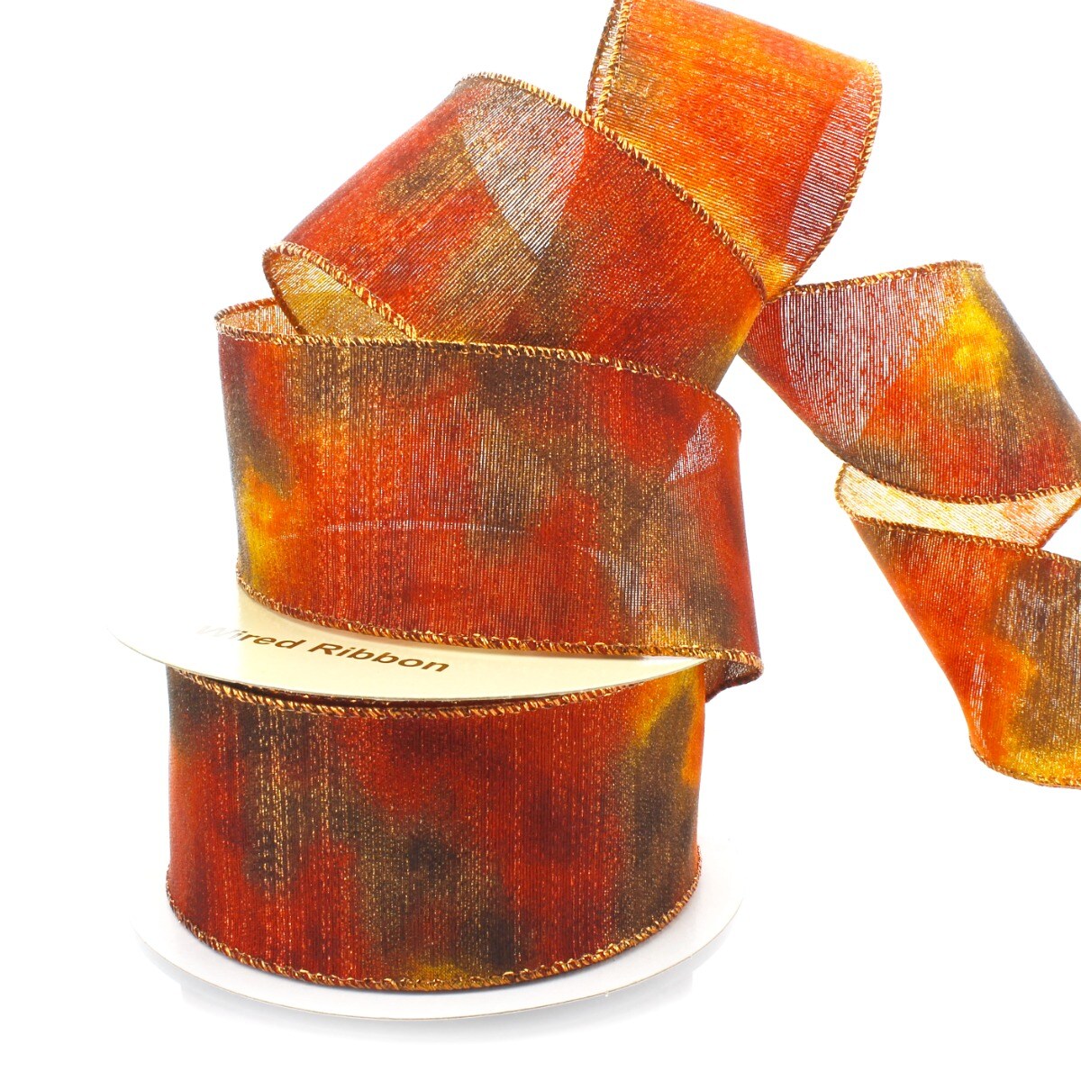 2 1/2&#x22; Wired Ribbon Fall Ombre Shimmer 10 Yards