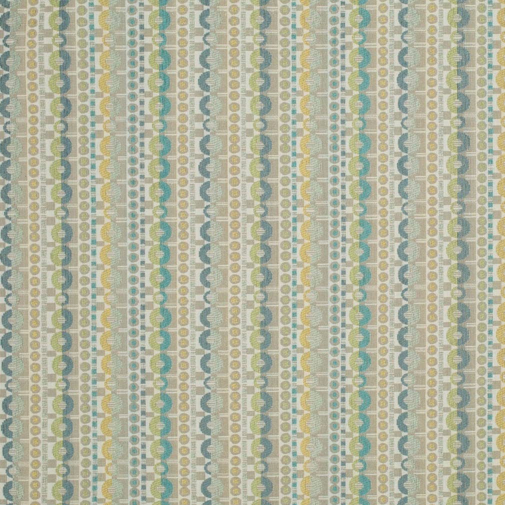 Meadow - Aqua Teal,green Abstract Geometric Upholstery Fabric 54 Inches"