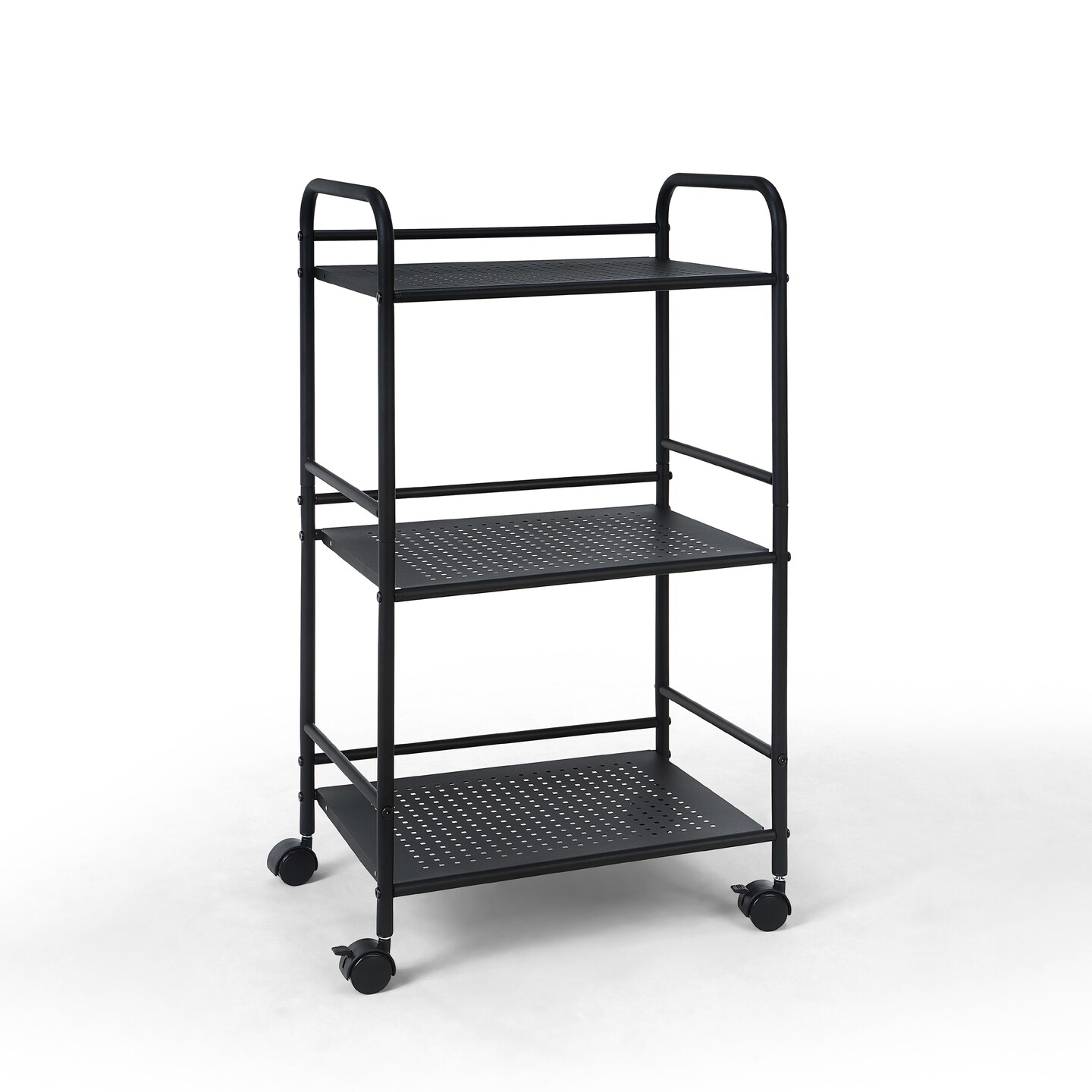 3-Tier Rolling Utility Cart &#x2013; Metal Storage Organizer with Wheels