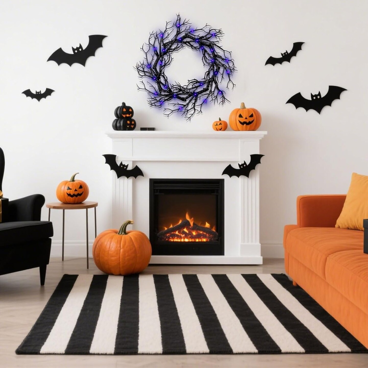 Halloween Black Branch Wreaths