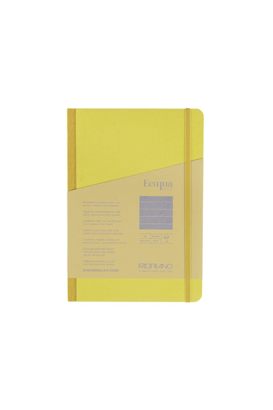 Fabriano Ecoqua Plus Sewn-Bound 100% Italian made Notebook Notebook, 5.8" x 8.3", A5