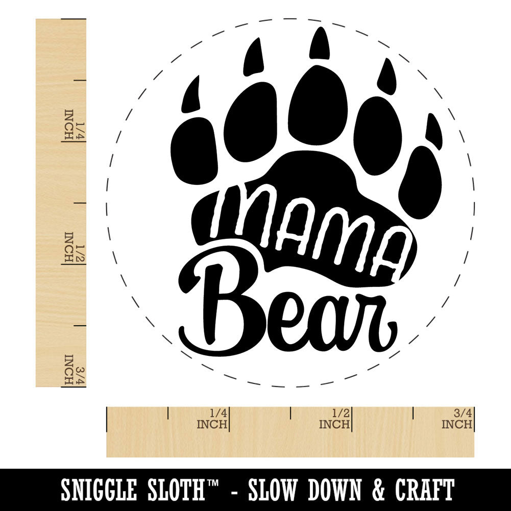 Mama Bear Mother's Day Paw Family Self-Inking Rubber Stamp Crafting Planners