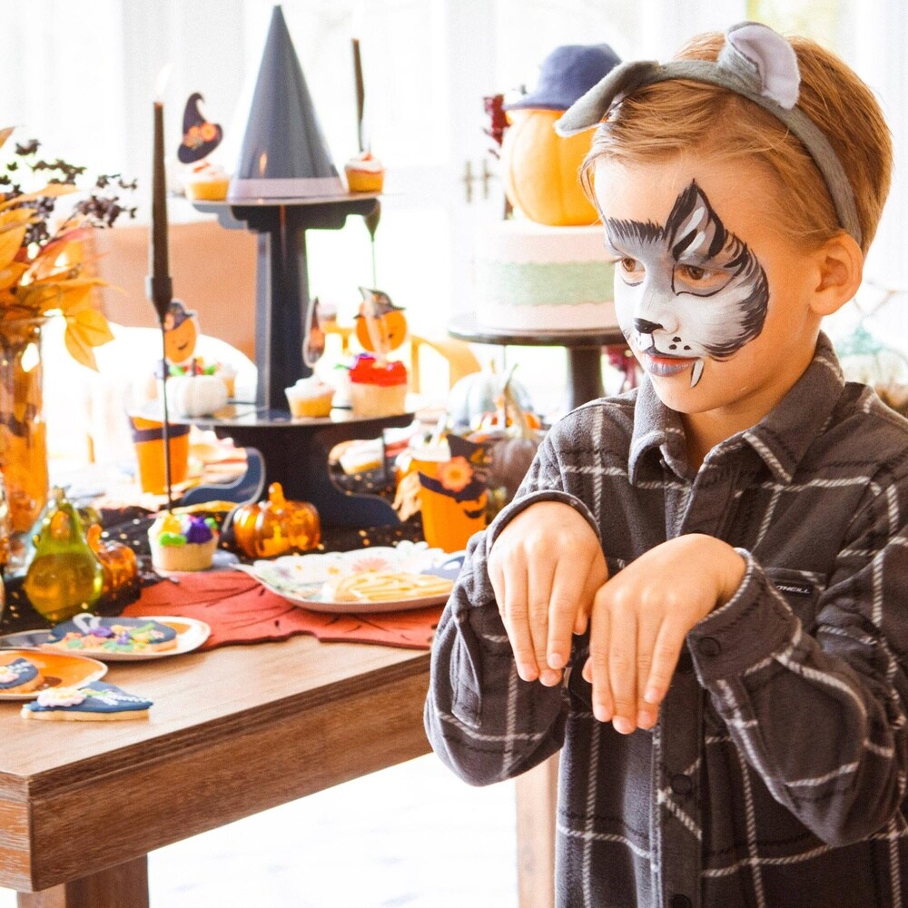 Ma Fete - 12.4" x 21.25" - Blue - Witch's Hat Cupcake Stand for Halloween Treats!