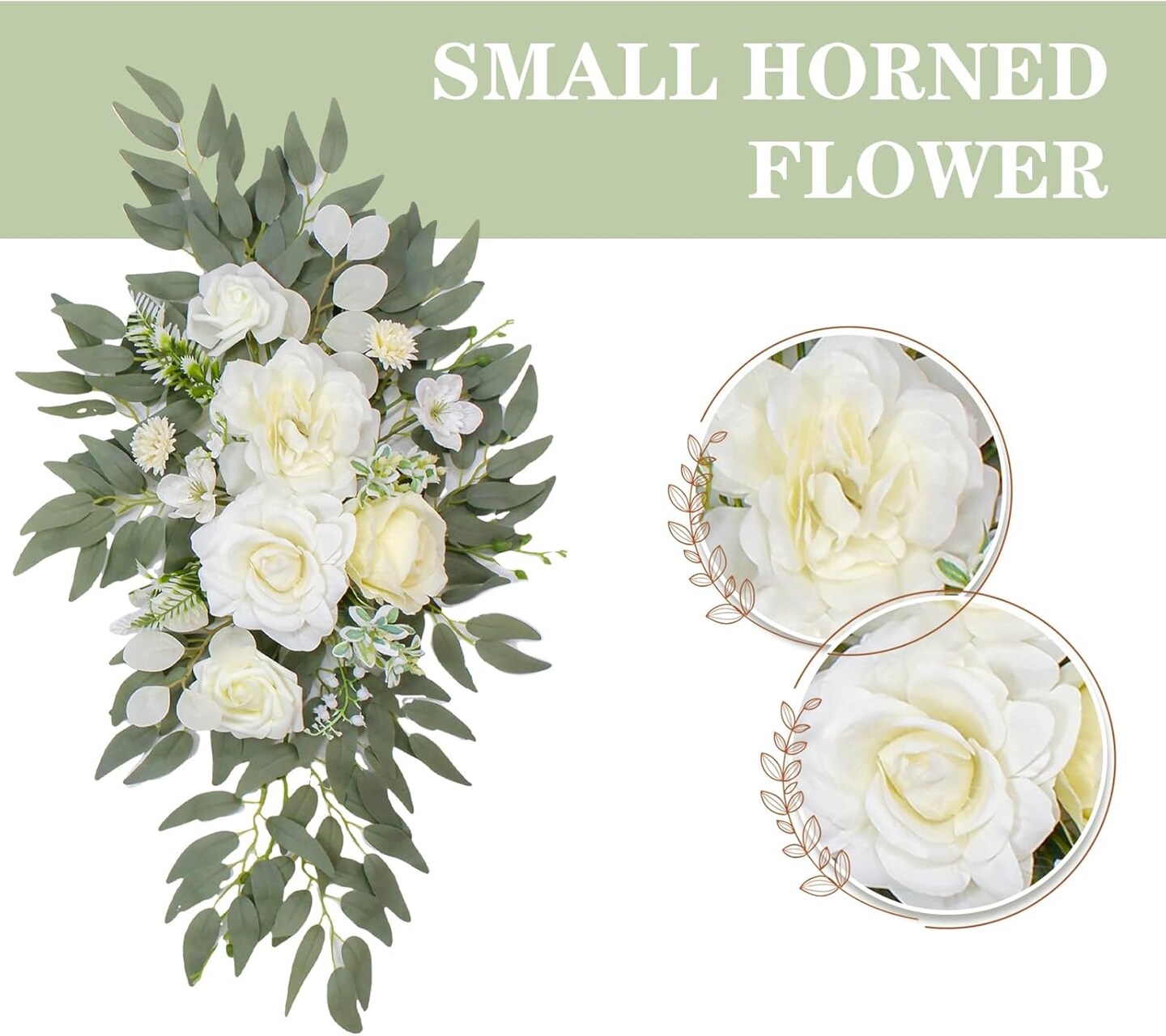 Set of 2 - Wedding Arch Flowers,Wedding Decor and Artificial Flower Arrangements
