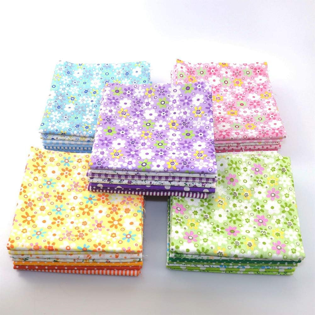 Precut Fabric, 56 pcs/lot Top Cotton 9.8&#x22; x 9.8&#x22; (25cm x 25cm) Squares Patchwork
