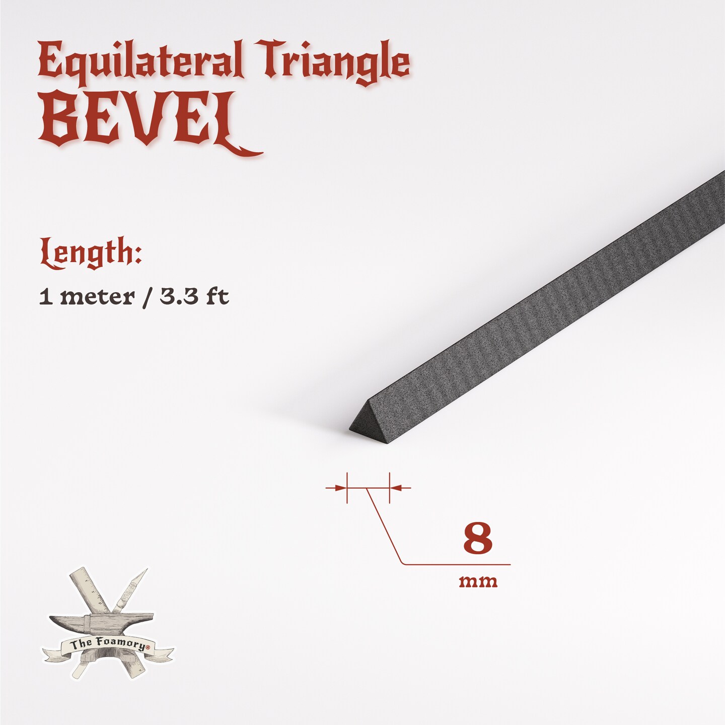 EVA Foam Dowel/Bevel - 1 to 3 Meter(s) Cosplay Craft Material - Multiple Shapes - Multiple Diameters 5-40mm