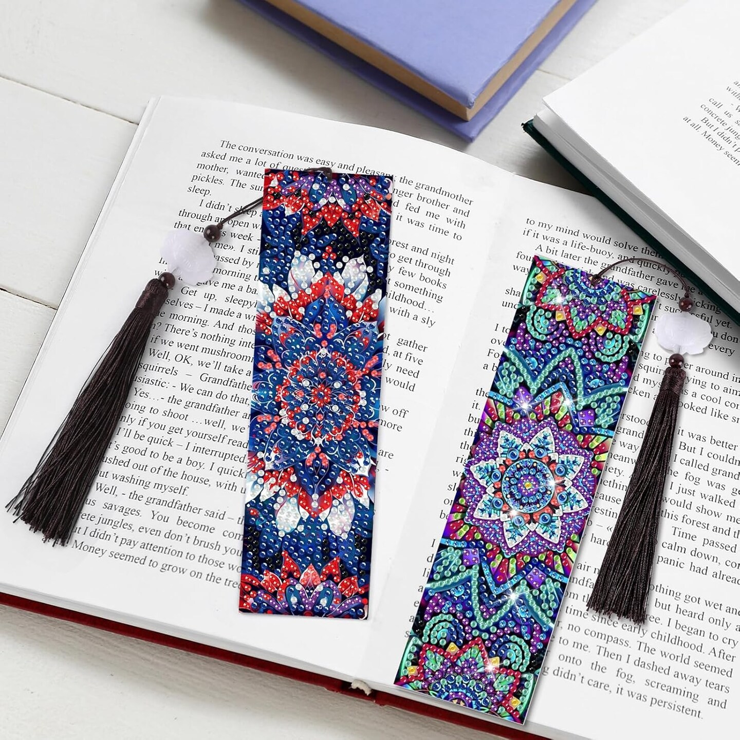 8 Pieces Christian Bible Verse Diamond Painting Bookmarks for Beginners