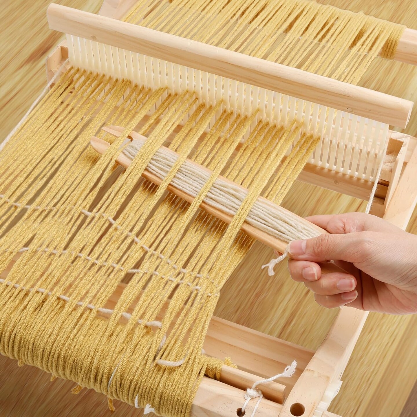12 Inches Rigid Heddle Loom, Weaving Loom Kit with Shed Stick