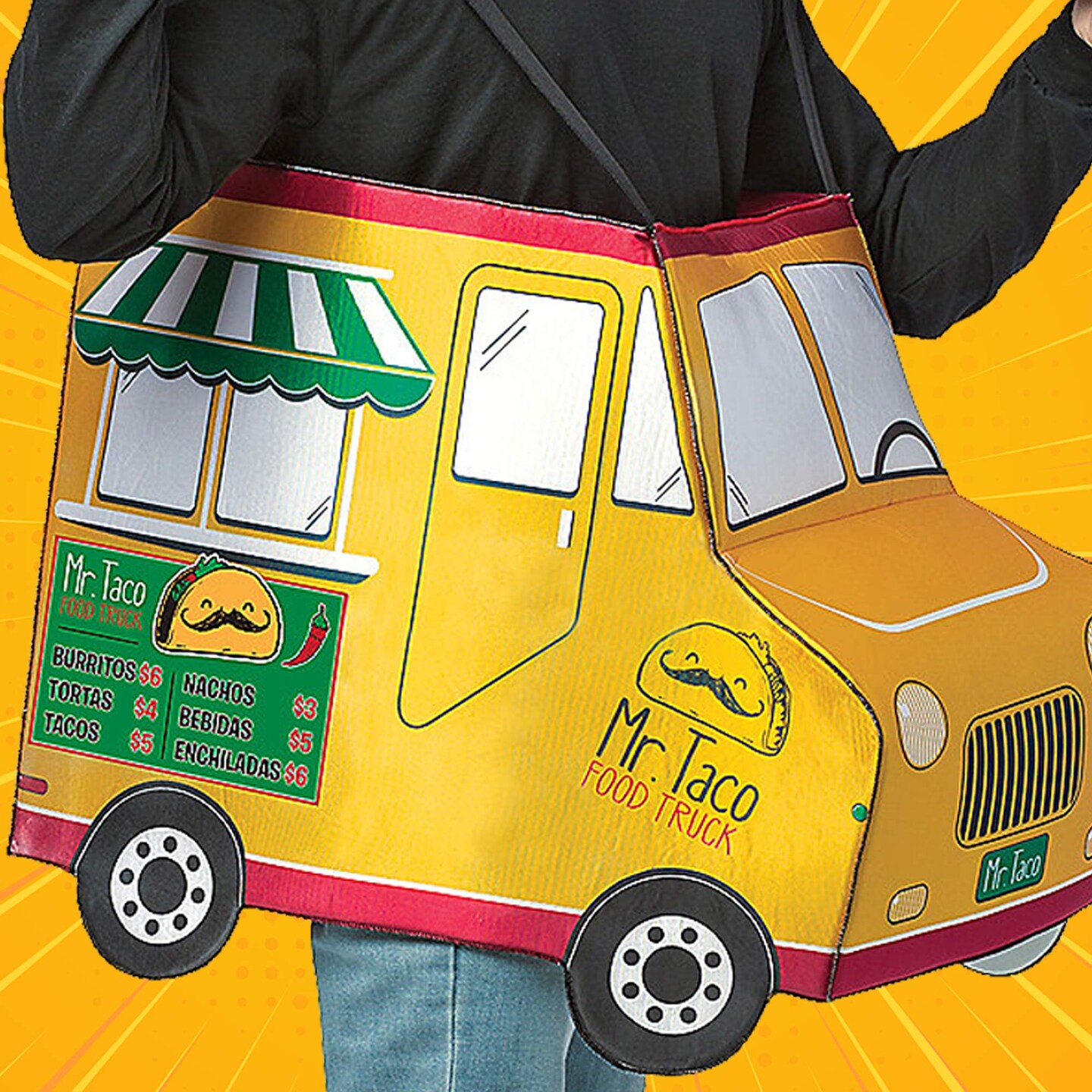 Mr. Taco Food Truck Adult Costume Tunic for Funny Foodie Halloween Outfit